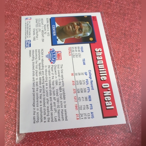 🏀1994-95 HOOPS BASKETBALL BIG NUMBERS SILVER SHAQUILLE O'NEAL #442 - MAGI… - Picture 2 of 5